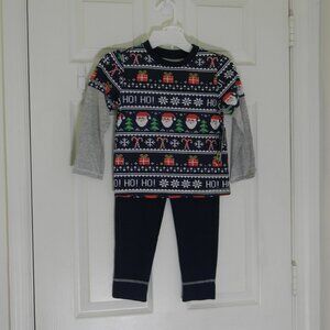 Little Rebels 2 Piece Set Christmas Pajamas Santa Boys Size 4 NWT